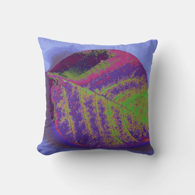 Art leaf autumn 9 throw pillow (Front)
