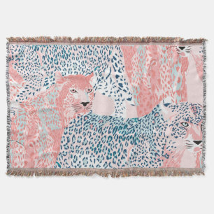 Art Leopard Abstract Animal Pattern Throw Blanket