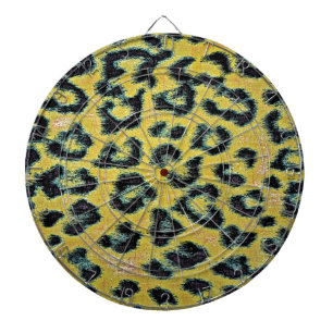 Art leopard fur 4 dart board