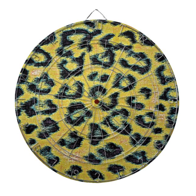 Art leopard fur 4 dart board (Front)
