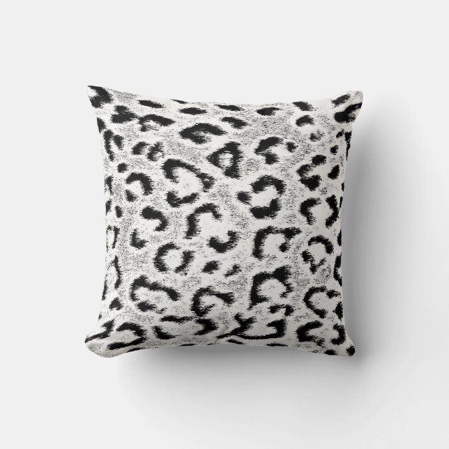 Art leopard fur 4 throw pillow (Front)