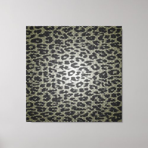 Art leopard fur abstract texture canvas print