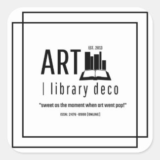 ART | library deco™ – The Original Logo Design Square Sticker