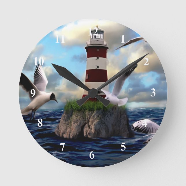 Art Lighthouse Wall Clock (Front)