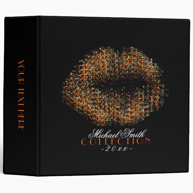 Art Lips Makeup Artist 3 Ring Binder (Front/Spine)