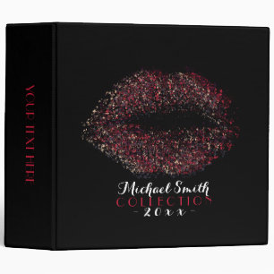 Art Lips Makeup Artist #4 3 Ring Binder