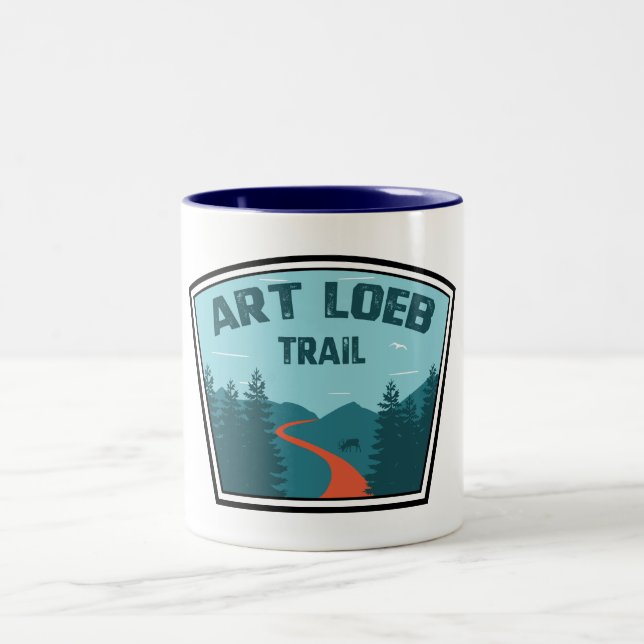Art Loeb Trail North Carolina Two-Tone Coffee Mug (Center)