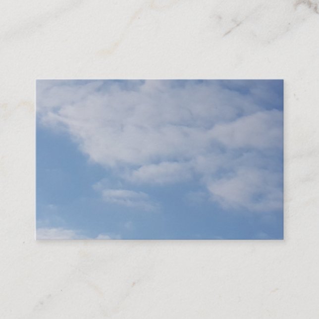 Art Logo 2019  Blue Sky White Clouds Business Card (Front)