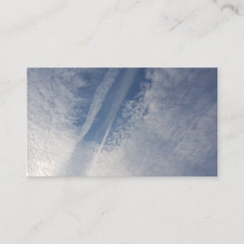 Art Logo 2019 Blue Sky White Contrail Cloud Clouds Business Card