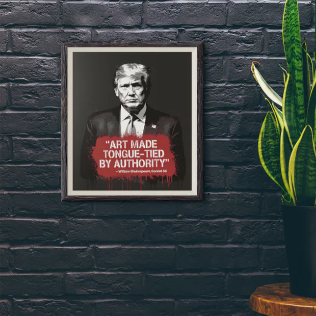 Art Made Tongue-Tied Poster – Shakespeare Street Art Protest Print