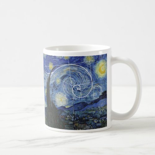  Art Meets Math Van Gogh Meets Fibonacci Card Coffee Mug