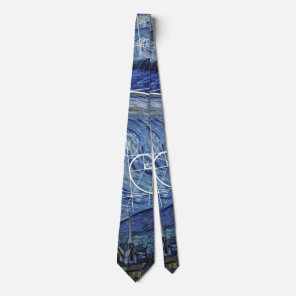 Art Meets Math, Van Gogh Meets Fibonacci Card Neck Tie