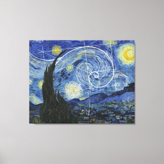  Art Meets Math, Van Gogh Meets Fibonacci Poster Canvas Print
