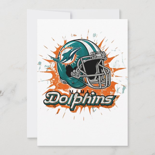 Art - Miami Dolphins Classic Thank You Card (Front)