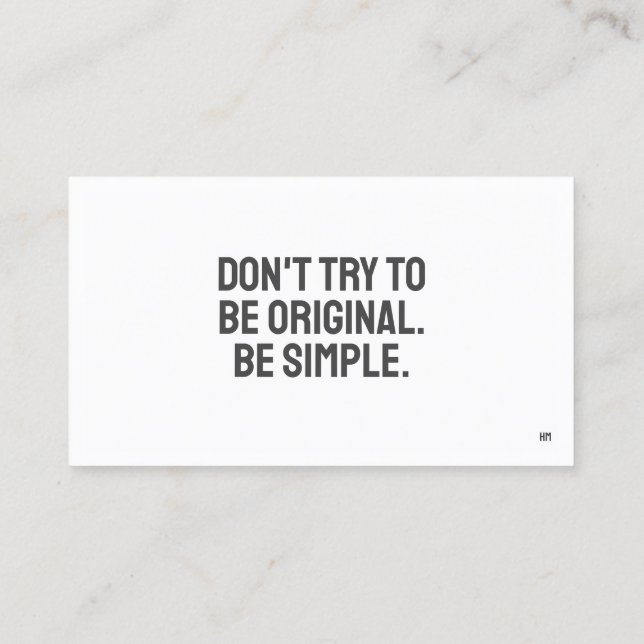 ART Minimalist Business Card (Back)