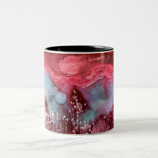 Art Mug with Red World Painting