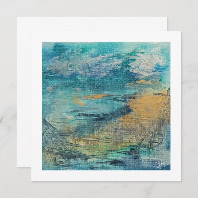 Art note card abstract art poscard sea. Day 3 (Front/Back)