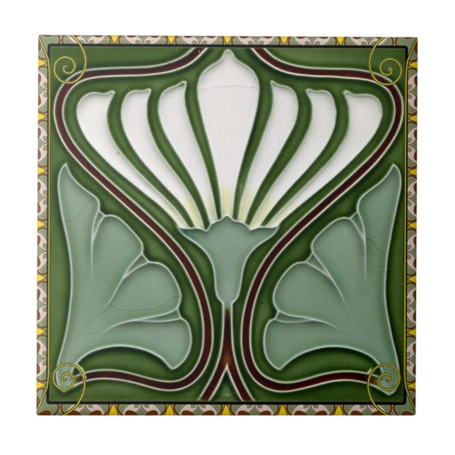 Art Nouveau 001 Ceramic Tile (Front)