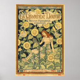 Art Nouveau 1893 Cover by Eug&#232;ne Grasset Poster