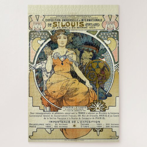 Art Nouveau 1904 Worlds Fair by Alphonse Mucha Jigsaw Puzzle