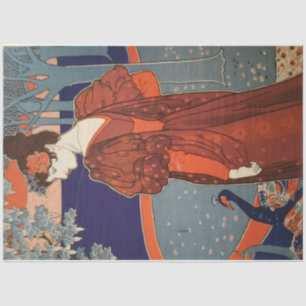 Art Nouveau 30 Woman Decoupage Tissue Paper