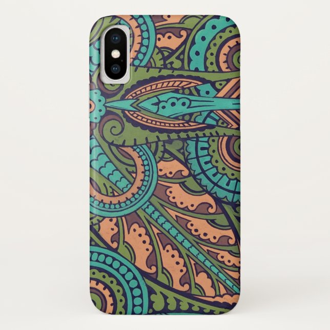 Art nouveau abstract art christopher dresser teal Case-Mate iPhone case (Back)