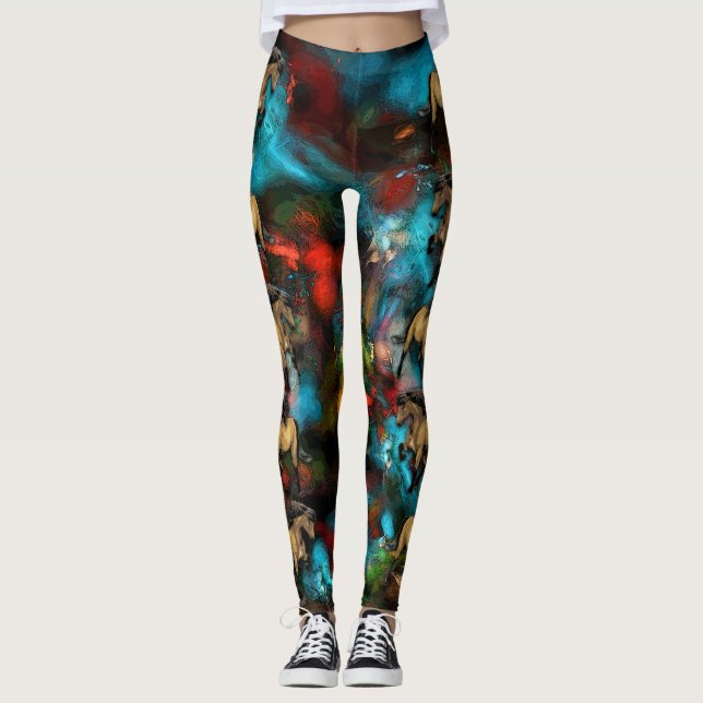 Art Nouveau Abstract Leggings (Front)
