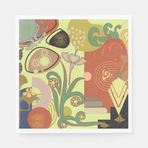 Art Nouveau Abstract Napkins