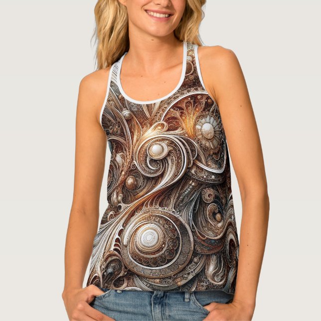 Art Nouveau Abstract Tank Top (Front)