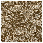 Art Nouveau Acanthus Leaves and Flowers, Brown  Fabric
