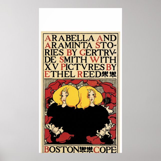 Art Nouveau advertising poster by Ethel Reed (Front)