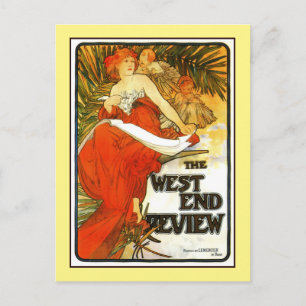 Art Nouveau Alfons Mucha, UK magazine ad Postcard