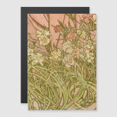 Art Nouveau Alfonse Mucha Floral carnation flowers (Front/Back)