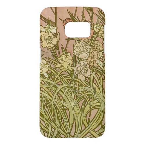 Art Nouveau Alfonse Mucha Floral carnation flowers Samsung Galaxy S7 Case