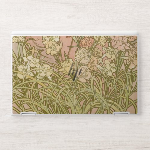 Art Nouveau Alfonse Mucha Floral carnation flowers HP Laptop Skin