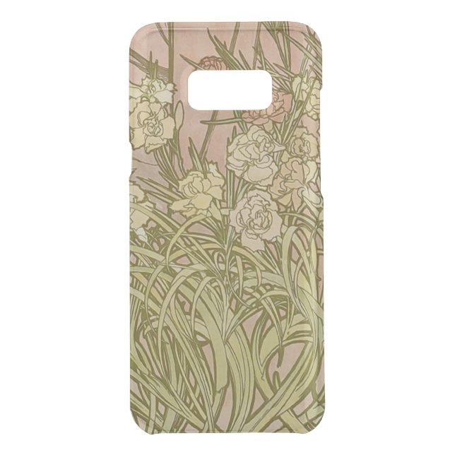 Art Nouveau Alfonse Mucha Floral carnation flowers Uncommon Samsung Galaxy Case (Back)