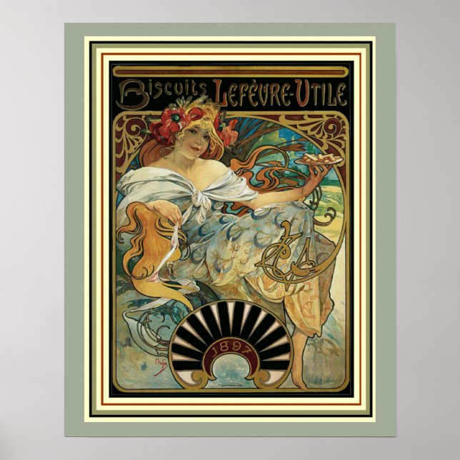 Art Nouveau Alphonse Mucha Ad Poster 16 x 20 (Front)