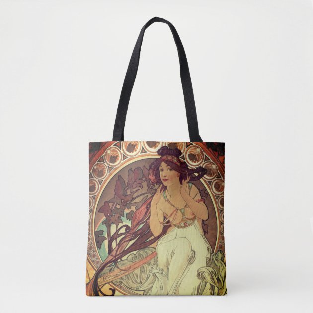 Alphonse Mucha Zodiac Tote Shopping Bag For Life