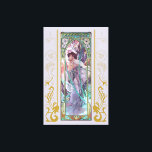 Art Nouveau Alphonse Mucha Evening Contemplation Canvas Print<br><div class="desc">Date: 1899 | Evening Contemplation by Alphonse Mucha | Style: Art Nouveau (Modern) | Series: The Times of the Day | Genre: allegorical painting | Media: lithography</div>