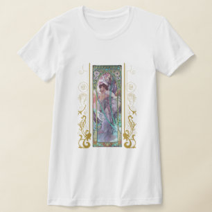 Art Nouveau Alphonse Mucha Evening Contemplation T-Shirt