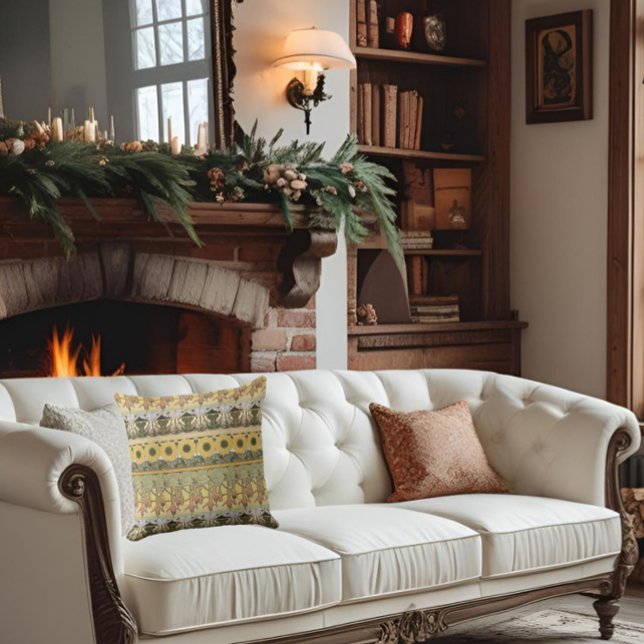 Art nouveau alphonse mucha fuschia sunflower flora throw pillow (Creator Uploaded)