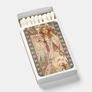 Art nouveau Alphonse Mucha Joan of Arc Matchboxes