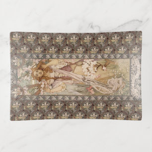 Art nouveau Alphonse Mucha Joan of Arc Trinket Tray