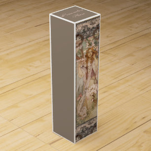 Art nouveau Alphonse Mucha Joan of Arc Wine Box