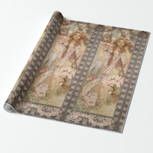 Art nouveau Alphonse Mucha Joan of Arc Wrapping Paper