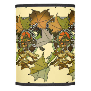 Art Nouveau Alphonse Mucha Maple Leaves Pattern Lamp Shade