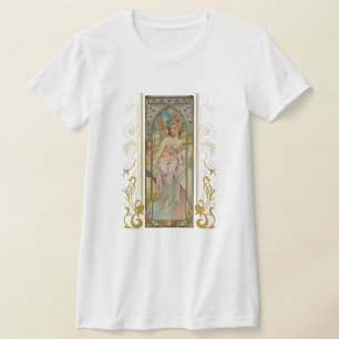 Art Nouveau Alphonse Mucha - Morning Awakening T-Shirt