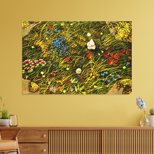 Art Nouveau Alpine Meadow  Canvas Print (Insitu(LivingRoom))