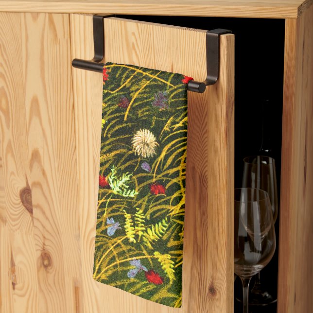 Art Nouveau Alpine Meadow  Kitchen Towel (Thirds Fold)