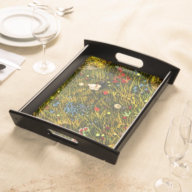 Art Nouveau Alpine Meadow  Serving Tray (Front)